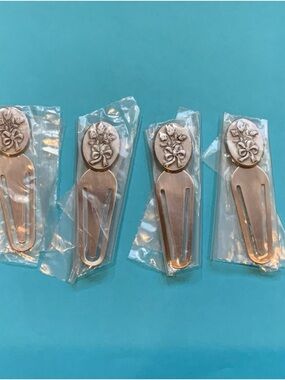 Lot Of 4 Longaberger Pewter Horizon Of Hope Bookmark  Item # 80123
